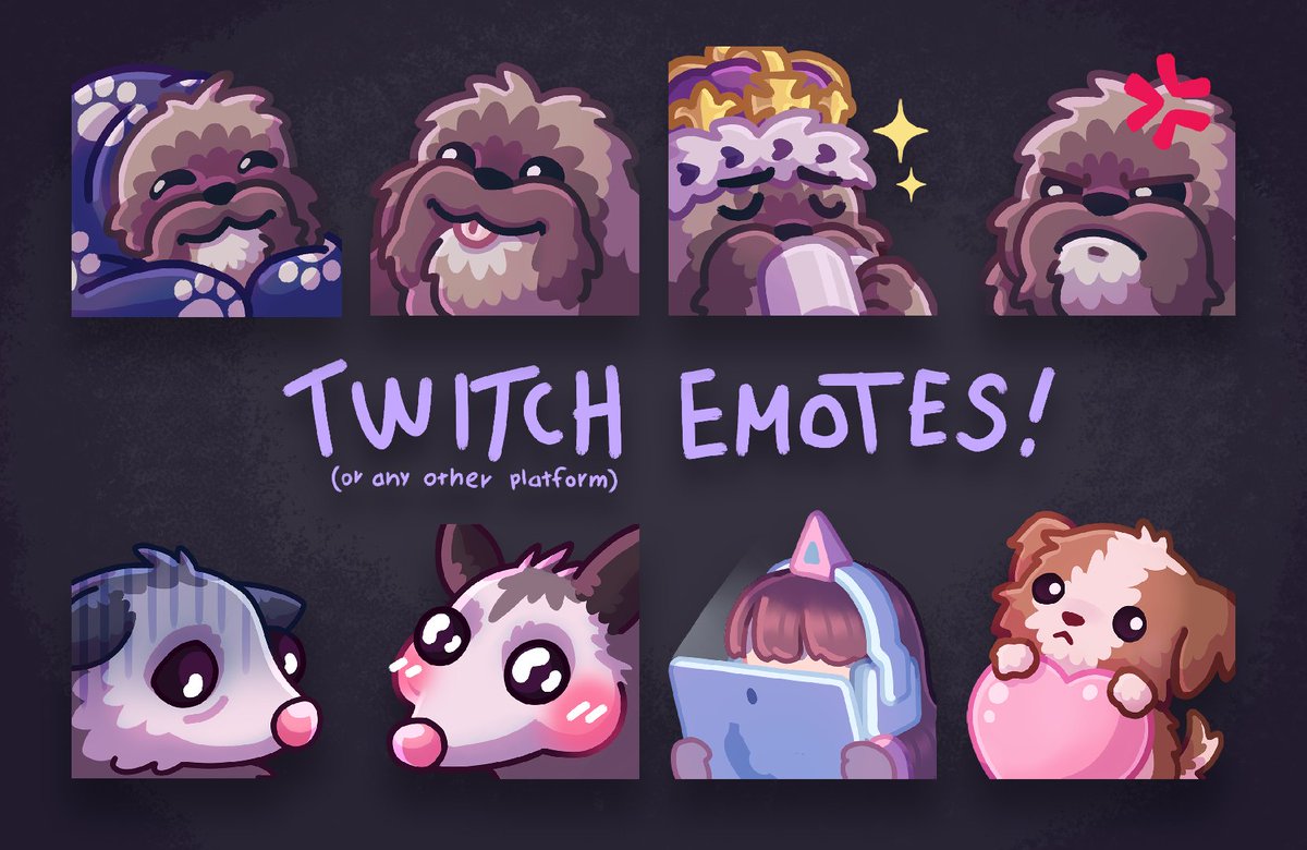 vetrovnik_art's tweet photo. I AM OPENING TWITCH EMOTE COMMISSIONS!! TAP IN!!! i do primarily twitch emotes but i am willing to do anything else literally ANYTHING ELSE!! reach out in dms (i will also do 5$ doodles as well) https://t.co/Zji5npHbMu