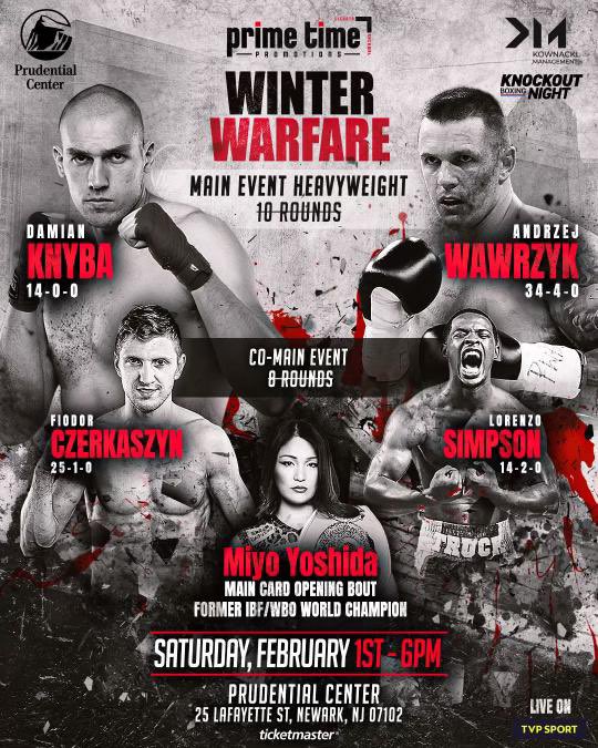Adam ( BoxingTv ) (@boxing__tv) on Twitter photo Amerykański pięściarski wieczór z polską kategorią #heavyweight 🧨🇵🇱
<a href="/DamianKnyba/">Damian "Polish Hussar" Knyba</a> vs. Andrzej Wawrzyk
Prime Time Promotions
<a href="/knockoutprm/">Knockout Boxing Night</a>
<a href="/LukaszKownacki_/">Lukasz Kownacki</a>
@boxingfun
<a href="/ringpolska/">ringpolska</a>
<a href="/Fight24P/">Boks24</a>
<a href="/boxeoPL/">Marek z PWR</a>
<a href="/Serhijslabobije/">Ajtuj Szminka</a>
<a href="/morda_padre/">Łukasz Pigłowski</a>
<a href="/KrolJagiello/">Piotr Jagiełło</a>
<a href="/m_fudala/">Mateusz Fudala</a>
<a href="/Konrad_lbn/">Konrad Kryk</a> Amerykański pięściarski wieczór z polską kategorią #heavyweight 🧨🇵🇱
<a href="/DamianKnyba/">Damian "Polish Hussar" Knyba</a> vs. Andrzej Wawrzyk
Prime Time Promotions
<a href="/knockoutprm/">Knockout Boxing Night</a>
<a href="/LukaszKownacki_/">Lukasz Kownacki</a>
@boxingfun
<a href="/ringpolska/">ringpolska</a>
<a href="/Fight24P/">Boks24</a>
<a href="/boxeoPL/">Marek z PWR</a>
<a href="/Serhijslabobije/">Ajtuj Szminka</a>
<a href="/morda_padre/">Łukasz Pigłowski</a>
<a href="/KrolJagiello/">Piotr Jagiełło</a>
<a href="/m_fudala/">Mateusz Fudala</a>
<a href="/Konrad_lbn/">Konrad Kryk</a>