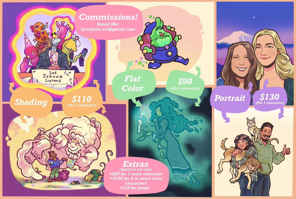 Commissions Open!! No slots/limits, shoot me an email!!