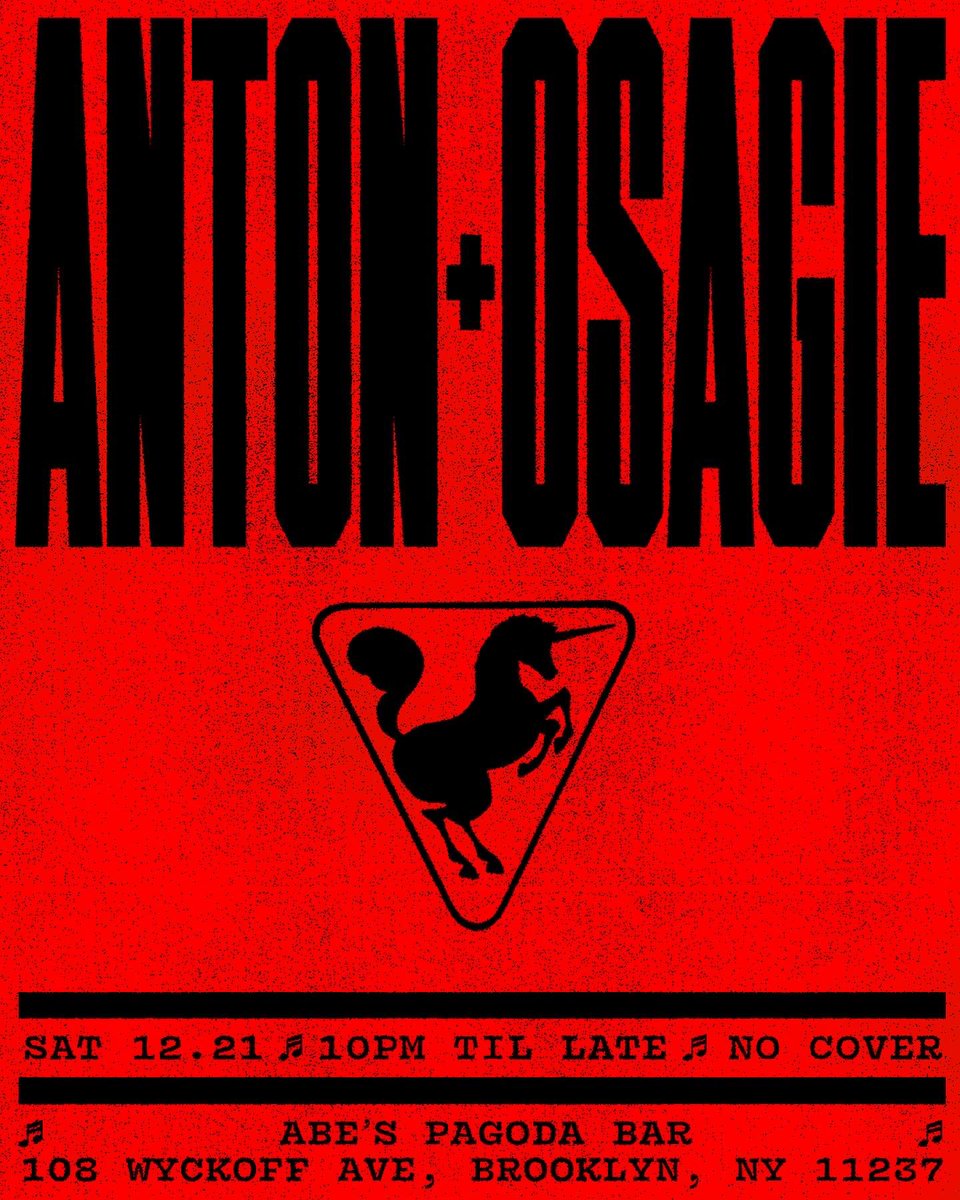 antonpearson's tweet image. Brooklyn Saturday night w/ OSAGIE at Abe’s Pagoda Lounge 💥