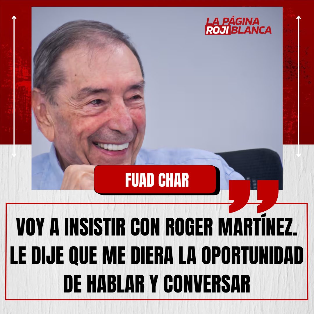 🎙️ Fuad Char admitió frente al <a href="/DeportesEH/">Deportes El Heraldo</a> que va por Roger Martínez.