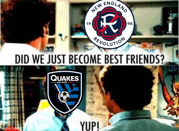 down2goblintown's tweet photo. The bromance we didn’t need @SJEarthquakes @NERevolution #nerevs https://t.co/w46XsyKcKQ