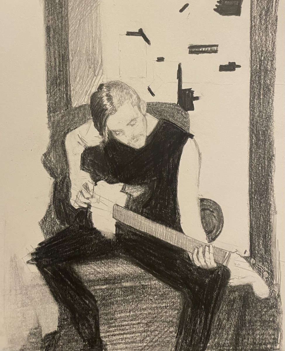 Chuck_L_Fox's tweet photo. Might start Kyle Gallner posting idk 

(Prelim sketch) https://t.co/qpo2uq6Rxl