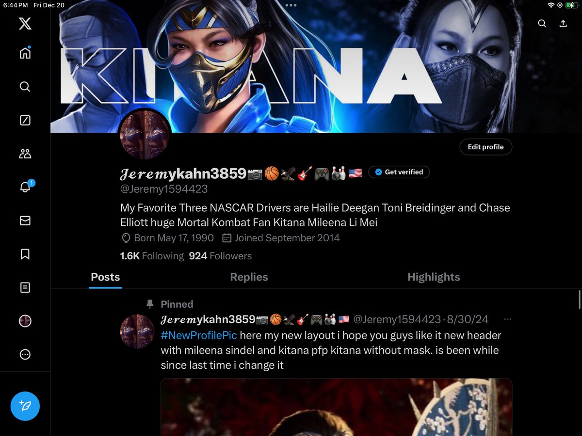 #NewProfilePic here my new layout of kitana new header the header belongs to <a href="/Julio_kahnn/">Julio Kahn マドルガダ</a>