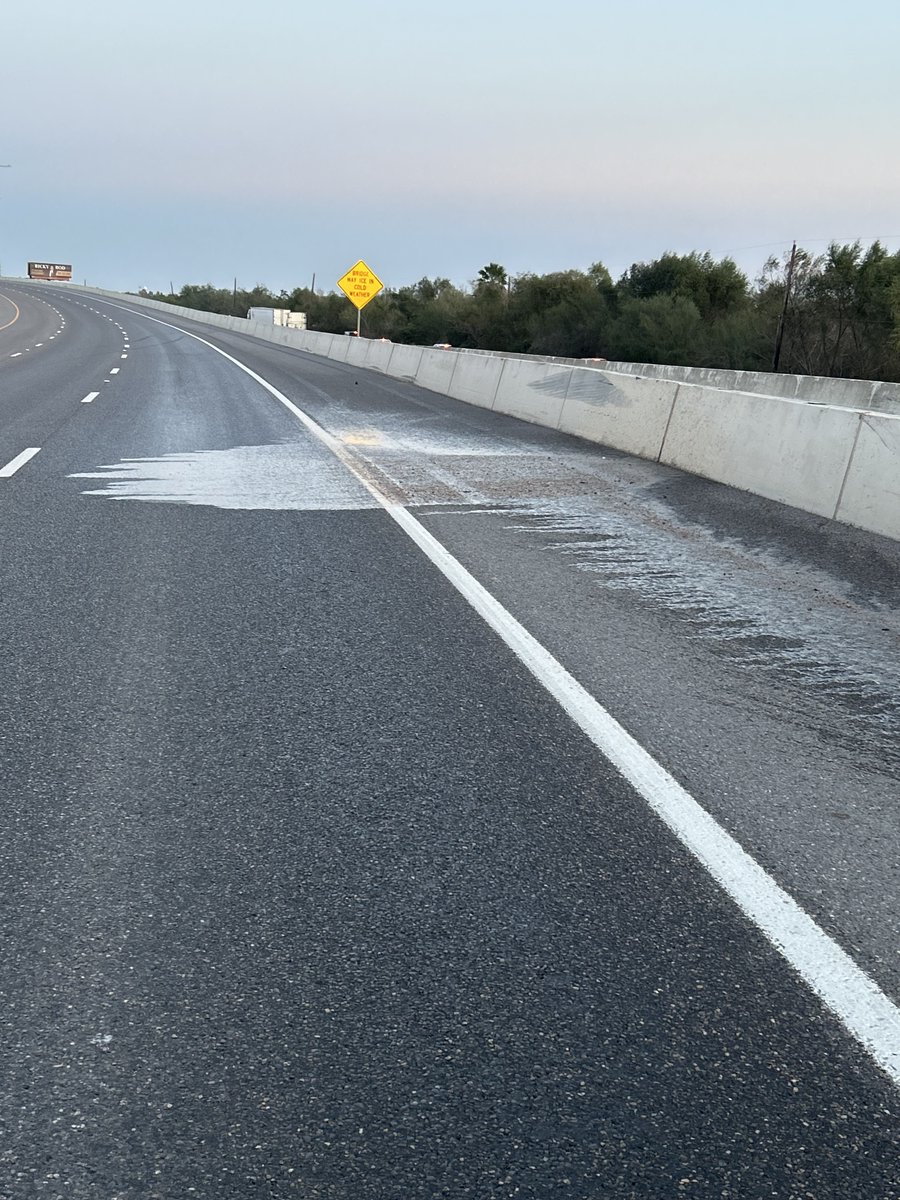 TRAFFIC ALERT/WESLACO-MERCEDES. A rollover crash &amp; grease spill caused the closure of EB I-2, between FM 1015 &amp; Mile 2. PLEASE LOOK FOR AN ALTERNATE ROUTE. EB traffic is being diverted to the frontage road. TxDOT supervisor estimates a reopening time of 8 PM.