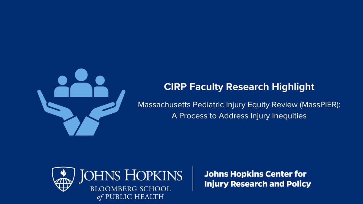 Massachusetts Pediatric Injury Equity Review puts equity at the center of childhood injury prevention. JHSPH Alum Sadiqa Kendi worked with Center faculty, to identify solutions to address inequities in injury prevention for children. Learn more at: bit.ly/49wmrFn