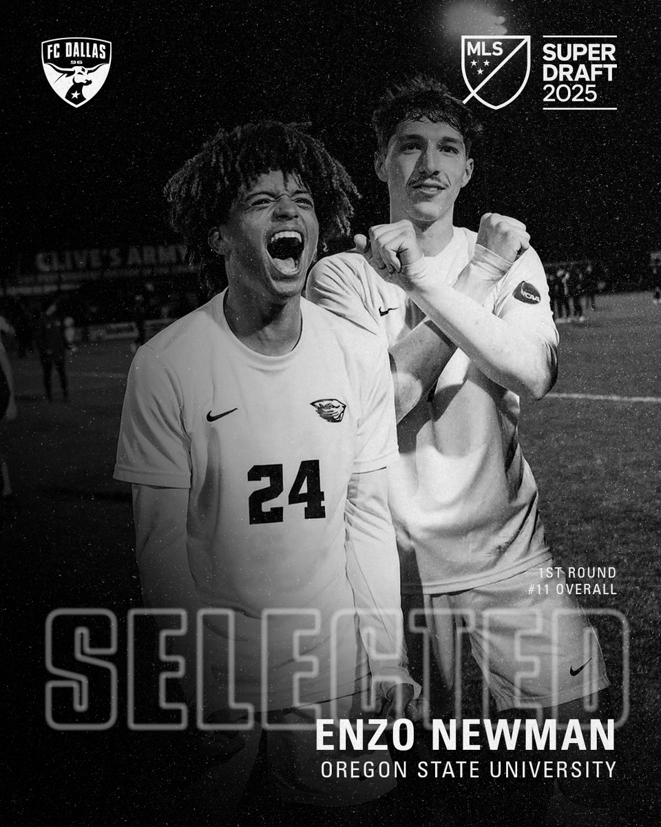 FCDallas's tweet photo. What can we say? We love @BeaverMSoccer.

With the 11th overall pick of the 2025 MLS #SuperDraft, we select defender Enzo Newman. https://t.co/lB2vyWJibR