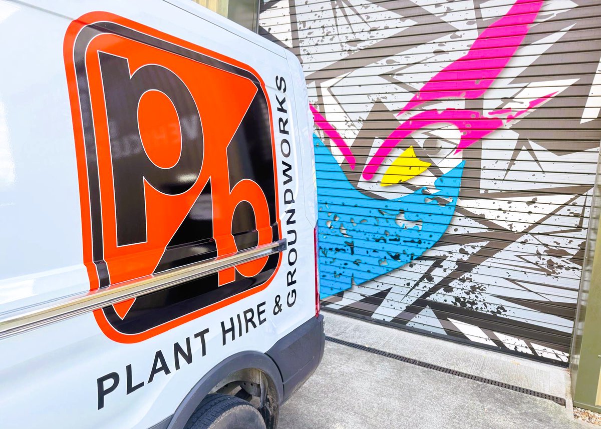 🚛 PB Plant Hire Ltd gets a bold updated look!  
We recently transformed their Ford van with striking custom vehicle graphics to match the others in their fleet📷 
#VehicleGraphics #VanGraphics #FleetBranding #VehicleLivery #CustomDesigns