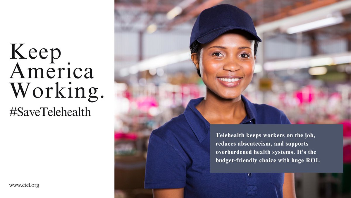 CTeLTweets's tweet photo. Telehealth isnโt just healthcareโitโs a lifeline for working families, businesses, and our economy. Keeping America working means keeping telehealth accessible. Congress, the time to act is now. Include telehealth in the CR today! #KeepAmericaWorking #SaveTelehealth https://t.co/Y9WHNk6beh