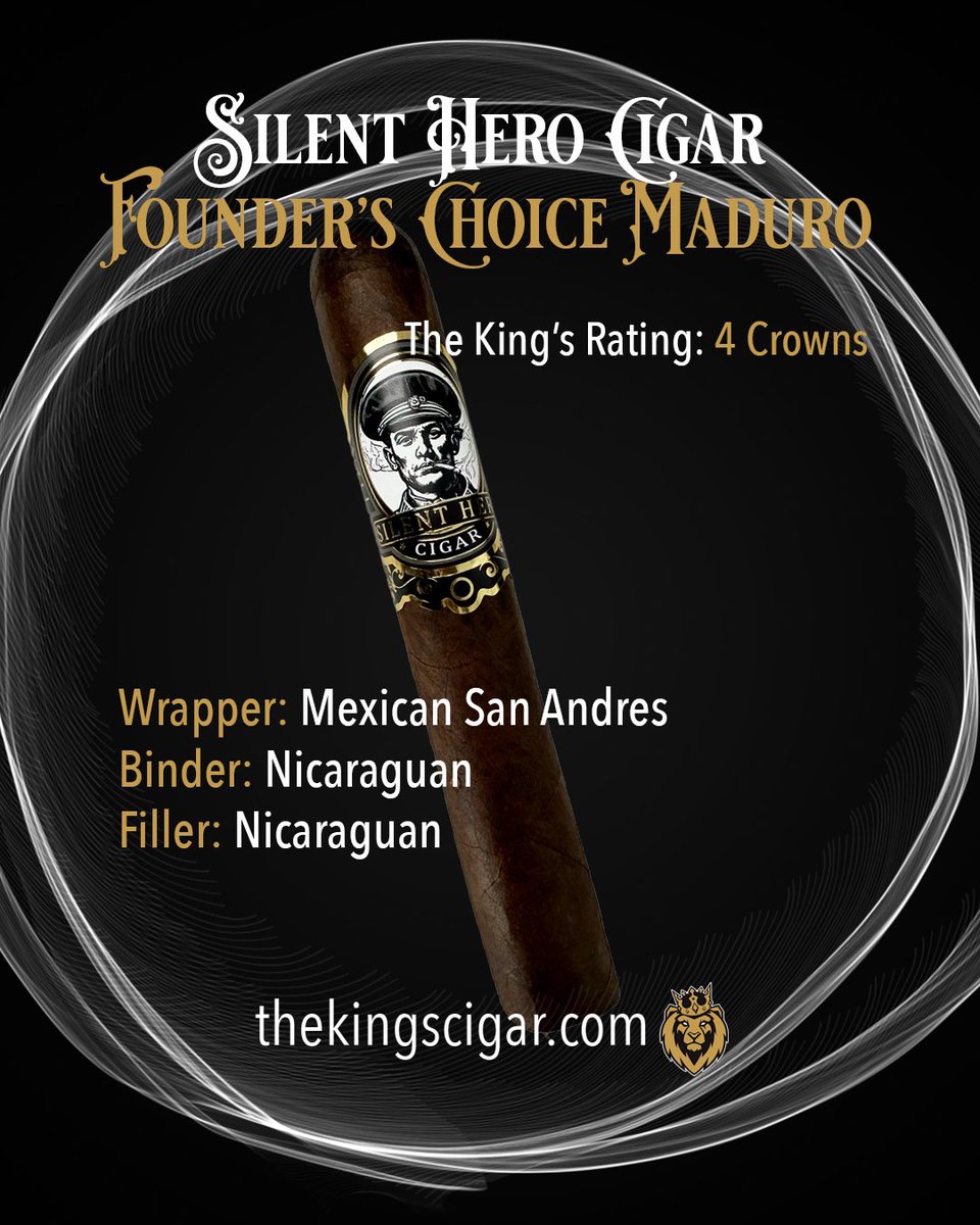 the_kings_cigar's tweet photo. 💨The King’s COTW!💨
The Founder’s Choice Maduro from @silentherocigar! Coming to our monthly subscribers in January! https://t.co/OuQqVysQF7
#cotw #cigaroftheweek #monthlycigars #cigarsubscription #kansascitycigars #kccigars #cigars #cigarlife #cigarsnearme https://t.co/C1oydhv9ZP