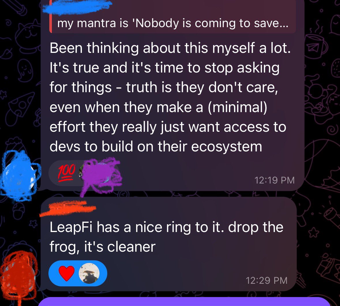 The LeapFi founder chat is getting 🌶️

Dashboard coming soon.