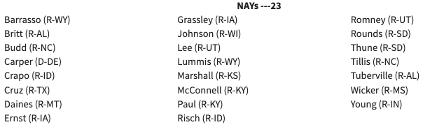 DisavowTrump20's tweet photo. Is your Senator on this list?

If so, they just voted against the Social Security Fairness Act, which would restore social security benefits for over 3 million retirees. https://t.co/rYyzFN4w2x