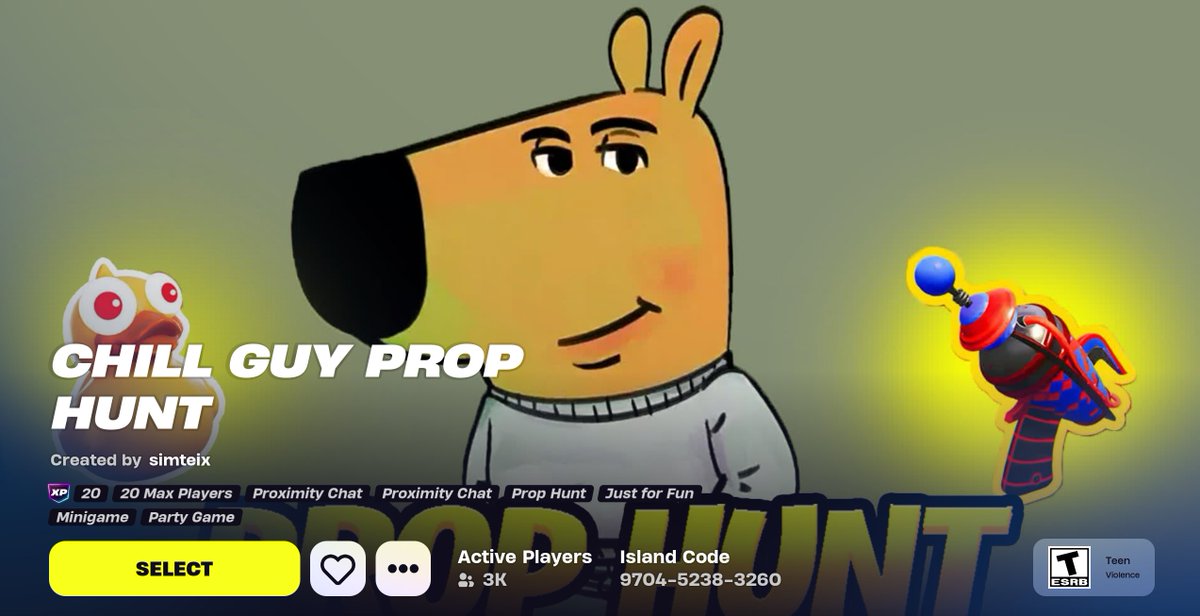 chefcrypto_'s tweet photo. logged into fortnite and checkout whats on the front page...

chill guy👀 https://t.co/vMCsDwuiON