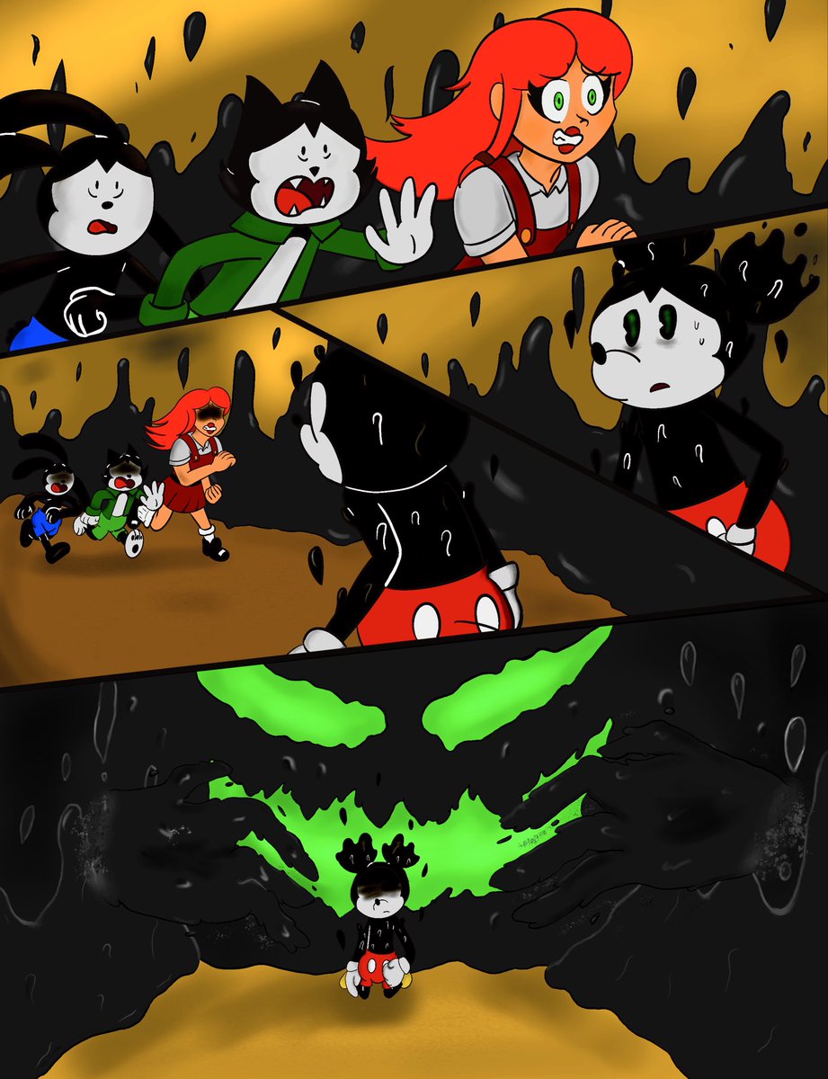 caitlynbear02's tweet photo. “We need you!” #EpicMickey #MickeyMouse #OswaldtheLuckyRabbit #JuliustheCat #AliceComedies https://t.co/11gdc24dUw