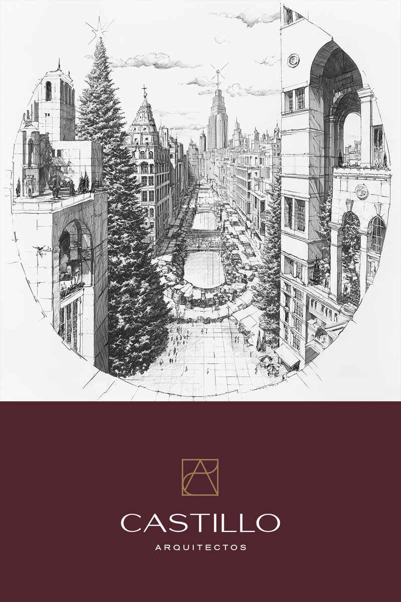 CastilloArqUrb's tweet photo. Happy Holidays from all of us at Castillo Arquitectos!

This artwork, crafted by @E_CastilloC   combines AI innovation with the timeless art of hand drawing.

Wishing you a season filled with joy, inspiration, and creativity! https://t.co/9bNHM4fj5g