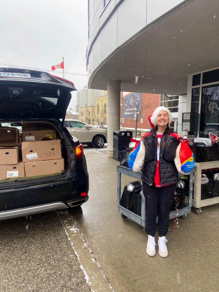 MissKCroft's tweet photo. Finished for the day delivering turkeys and food baskets to Indigenous families in our @WaterlooCDSB with the help of my mom! 🎅 

Thank you @LongosMarkets for the very generous turkey donation! 🦃 

Thank you @ColourParadise for the very generous poinsettia donation! 🎄 https://t.co/Kc0mrh0qSd