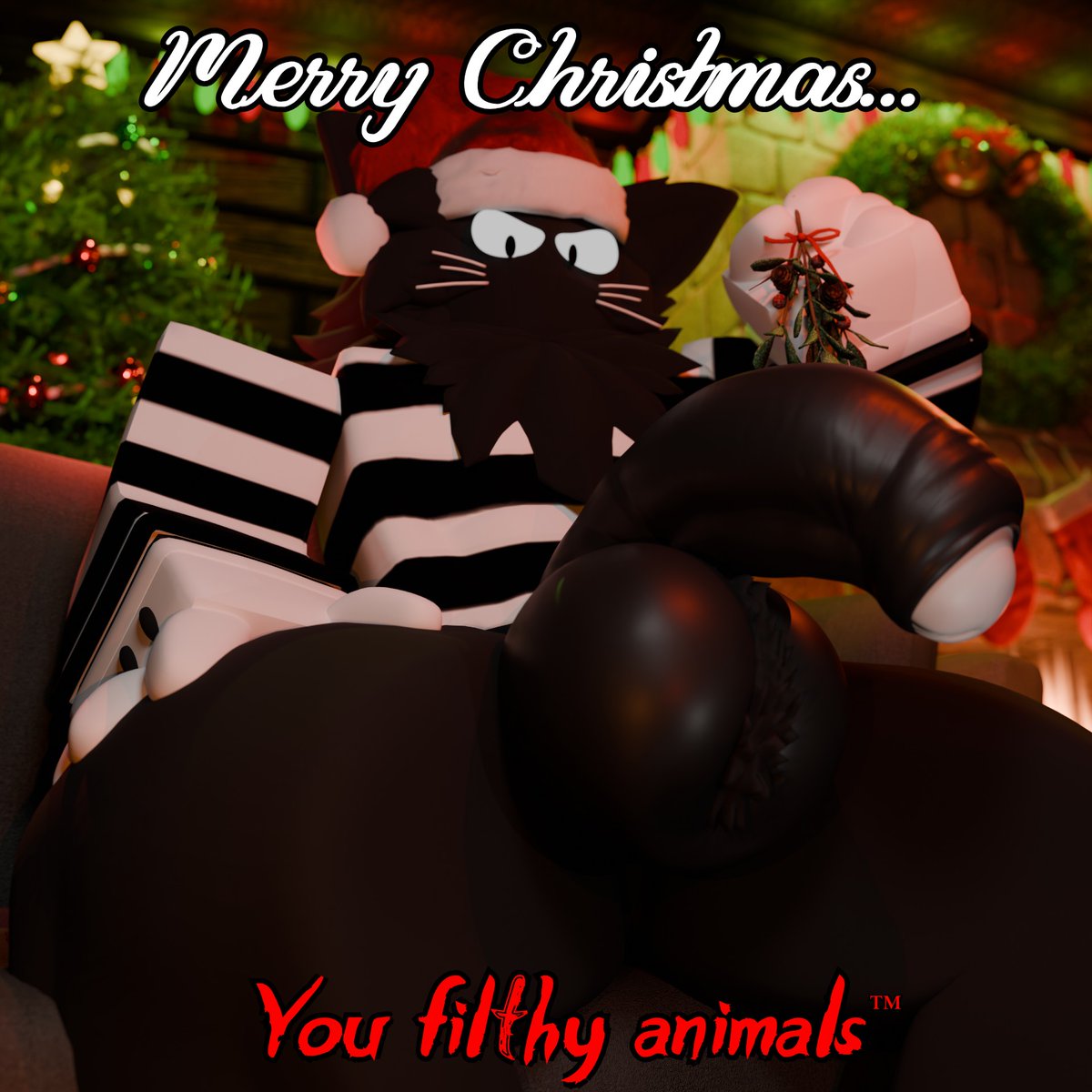"Mistletoe alert " Render made by; <a href="/SnarkyFang/">fang 🔞</a> 
Merry christmas &amp; Happy new year folks! 💕
#rr34 | #gayrr34 | #Furryrr34 | #blender | #nsfw |