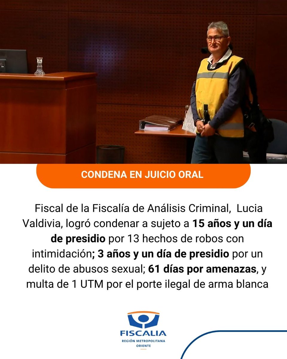 🔴 Investigación que surge del Observatorio de Análisis Criminal Oriente, creado y liderado por nuestra fiscalía, y que convoca a analistas, de las 9 comunas de la zona oriente,  a reuniones operativas de manera mensual.