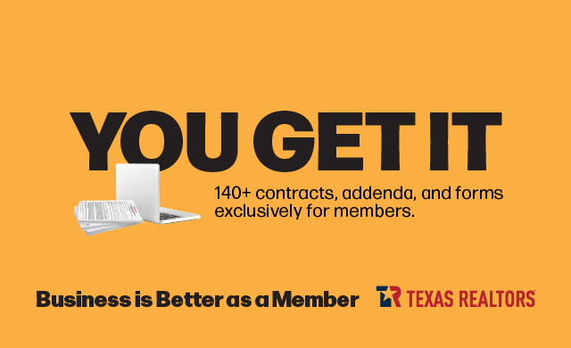 TXRealtors's tweet photo. As a member of Texas REALTORS®, you are a part of 150,000+ professionals who adhere to the highest levels of ethical standards and education. Find out other ways your membership benefits you. https://t.co/iezz35So6i https://t.co/Via4NPmdKO