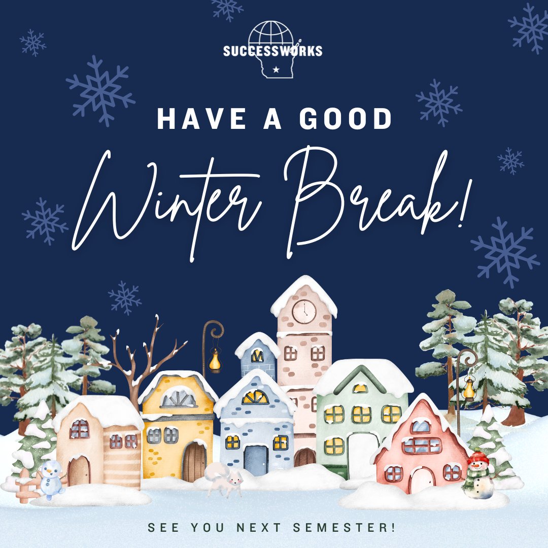 Happy holidays on behalf of the SuccessWorks team! We hope you have a relaxing winter break and we can't wait to share more opportunities with you in the spring!

#uwmadison #successworks #winterbreak
