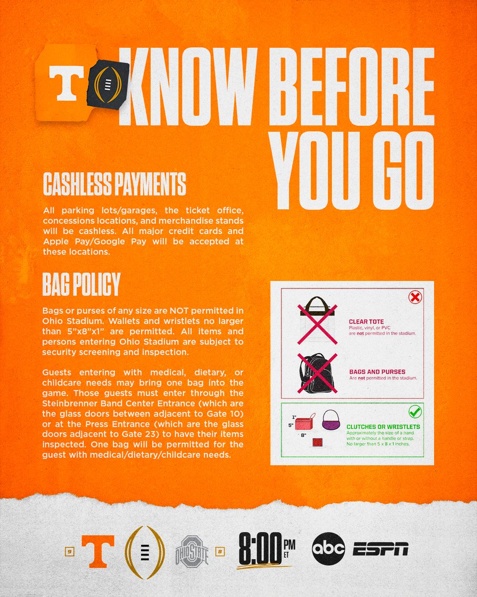 travel safe #VolNation 

important info related to your visit to Ohio Stadium ⤵️