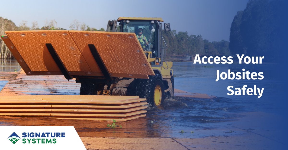 SignatureSystem's tweet image. Struggling with tough job site access? From heavy-duty MegaDeck® HD+ to light-duty DuraDeck®, our composite mats offer durable solutions for every project. 

Protect your crew, site, and environment today. hubs.li/Q02_F86n0

#SiteAccess #ConstructionMatting