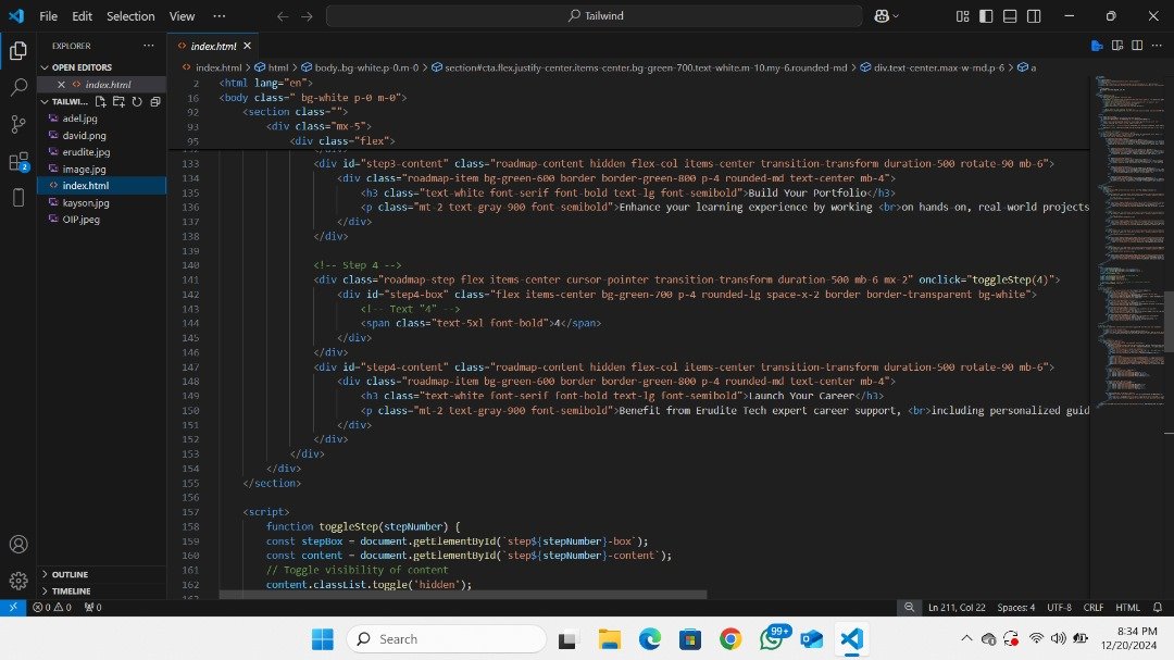 DgtErudite's tweet image. Having completed my Tailwind CSS course, I designed &amp;amp; hosted a landing page for a tech firm teaching software development. Showcasing my UX skills &amp;amp; highlighting their unique training services. 

erudite11.github.io/Erudite_websit…
#softwaredevelopment #techfirm #landingpage #uxdesign