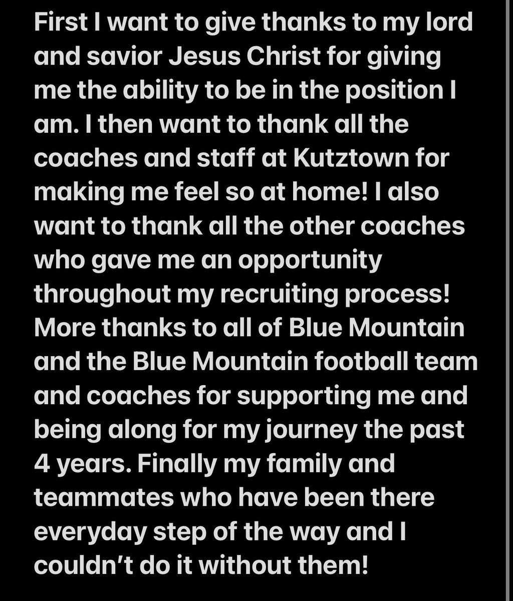 After a great recruiting process I finally found a home! @KUBearsFootbal <a href="/CoachCella_KU/">Matt Cella</a> <a href="/KUHC_Clements/">Jim Clements</a> <a href="/CoachQuarterman/">Marcel Quarterman</a> <a href="/coach_gal/">Tom Gallagher</a> <a href="/BMSD_Football/">Blue Mountain Football</a>