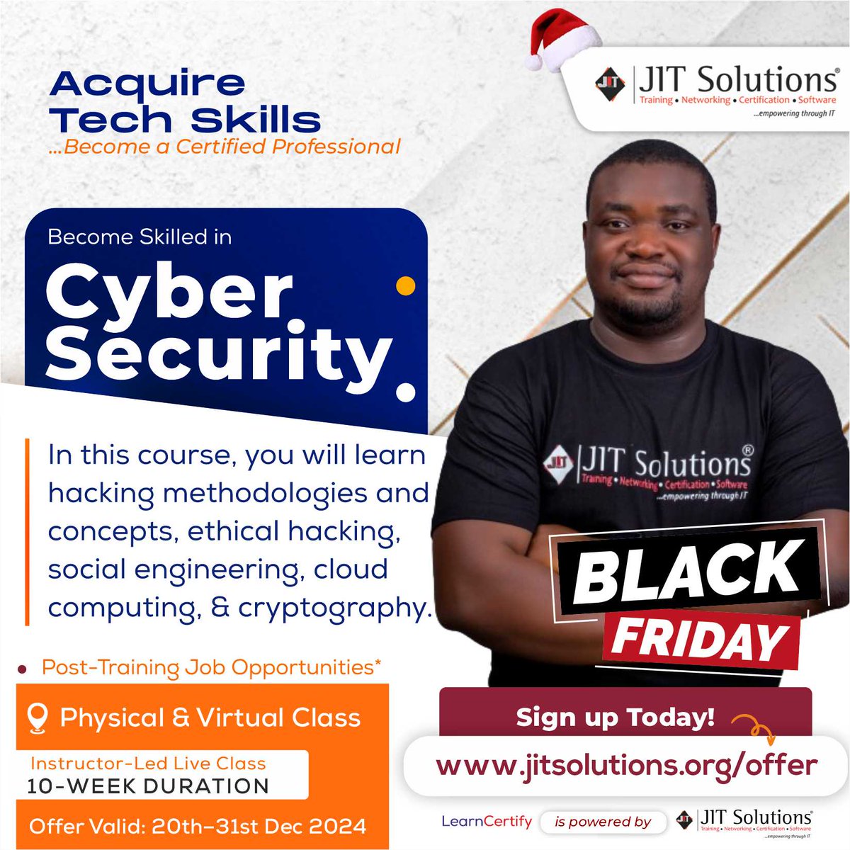 jitsolutionsng's tweet image. Enjoy 30% OFF selected courses at JITSOLUTIONS!

✅ Hands-on classes (virtual &amp;amp; physical)
✅ Globally recognized certificates
✅ Job opportunities post-training

🗓️ Starts 20th Dec 2024
📌 Book now: jitsolutions.org/offer

#JITSOLUTIONS #UpskillNow #CareerGrowth