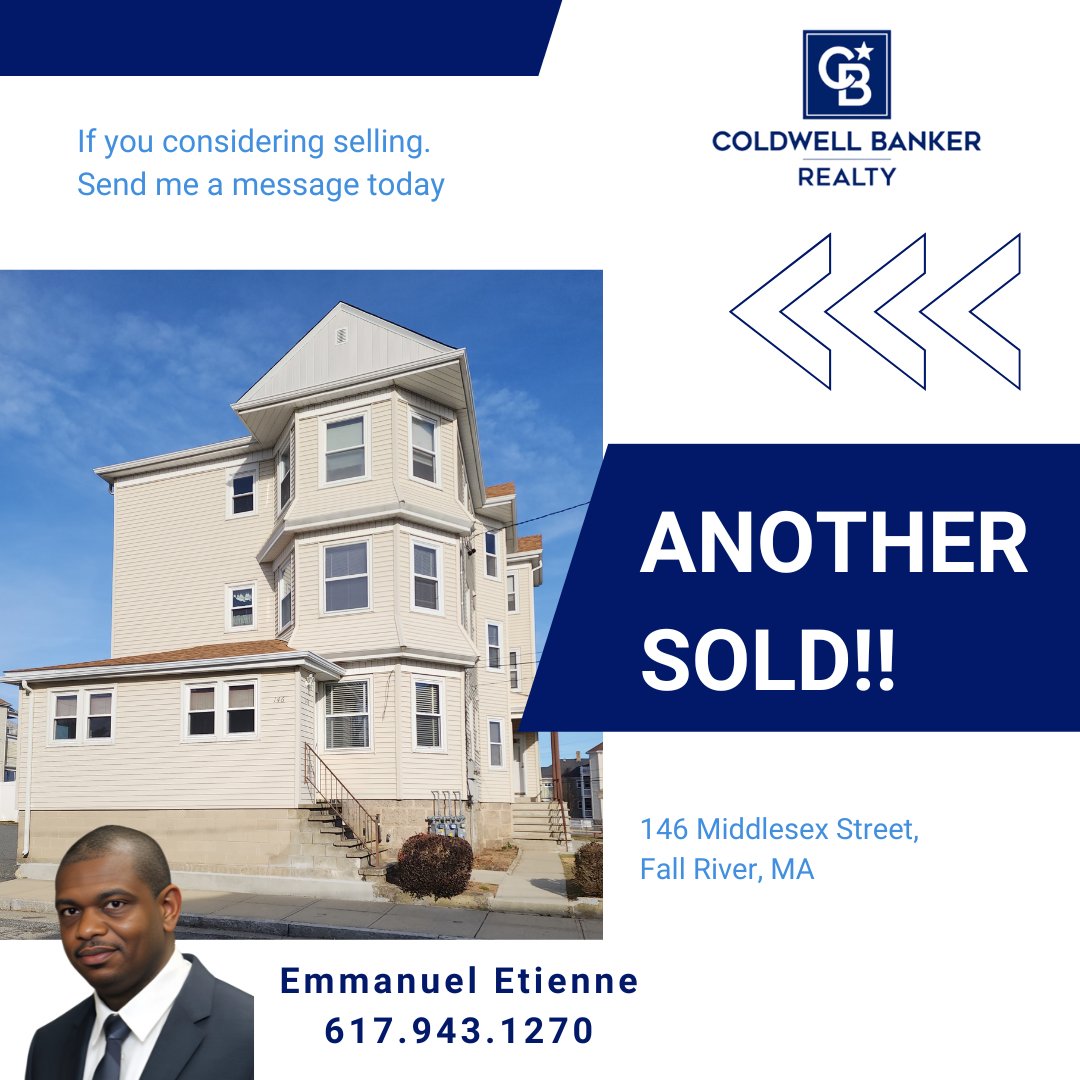 Manno10's tweet photo. #JustSold 🏡✨

146 Middlesex Street | Fall River, MA

Exclusive Buyer Representation: Emmanuel Etienne | 617.943.1270 | Emmanuel.Etienne@CBRealty.com

#ColdwellBankerRealty #coldwellbankerhomes #JustSold #realtor #multifamily #southcoastma #fallriverma https://t.co/R30rYlozyG