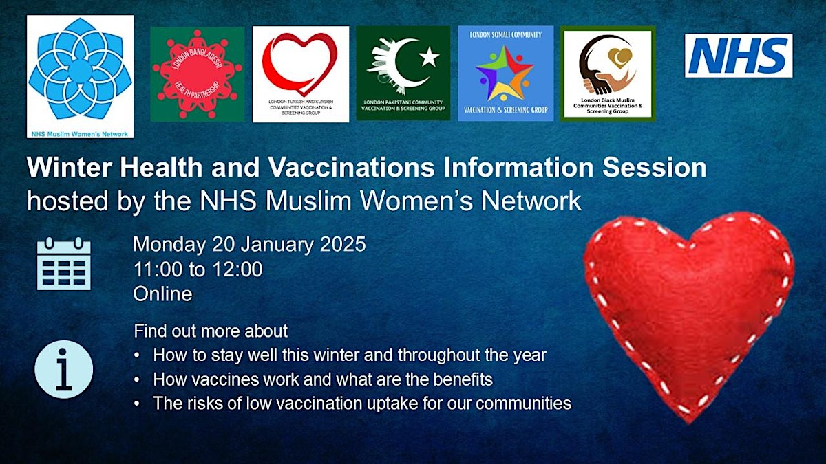 NHS Muslim Women (@nhsmuslimwomen) on Twitter photo The network along with <a href="/NHSEnglandLDN/">NHS London</a> & other partners will be holding a webinar on 20th January for Muslim women working in health & care services to discuss the winter season & vaccinations
To register visit eventbrite.com/e/nhs-muslim-w… The network along with <a href="/NHSEnglandLDN/">NHS London</a> & other partners will be holding a webinar on 20th January for Muslim women working in health & care services to discuss the winter season & vaccinations
To register visit eventbrite.com/e/nhs-muslim-w…