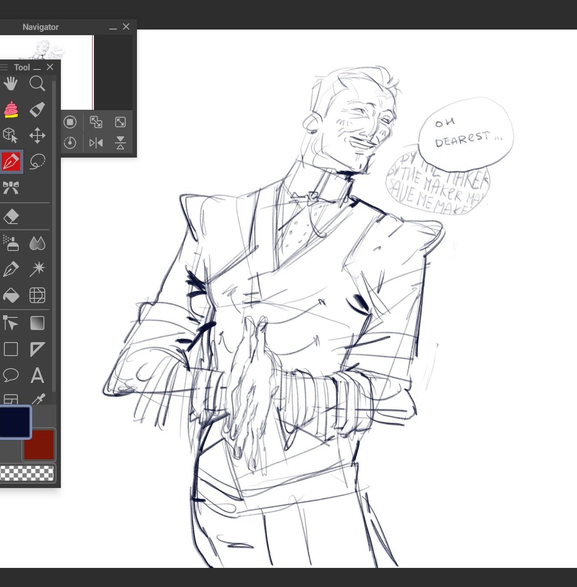F0rshiii's tweet photo. ANYWAY
 here's a lil Emmrich sketch from this morning https://t.co/Ie5v0xV85o
