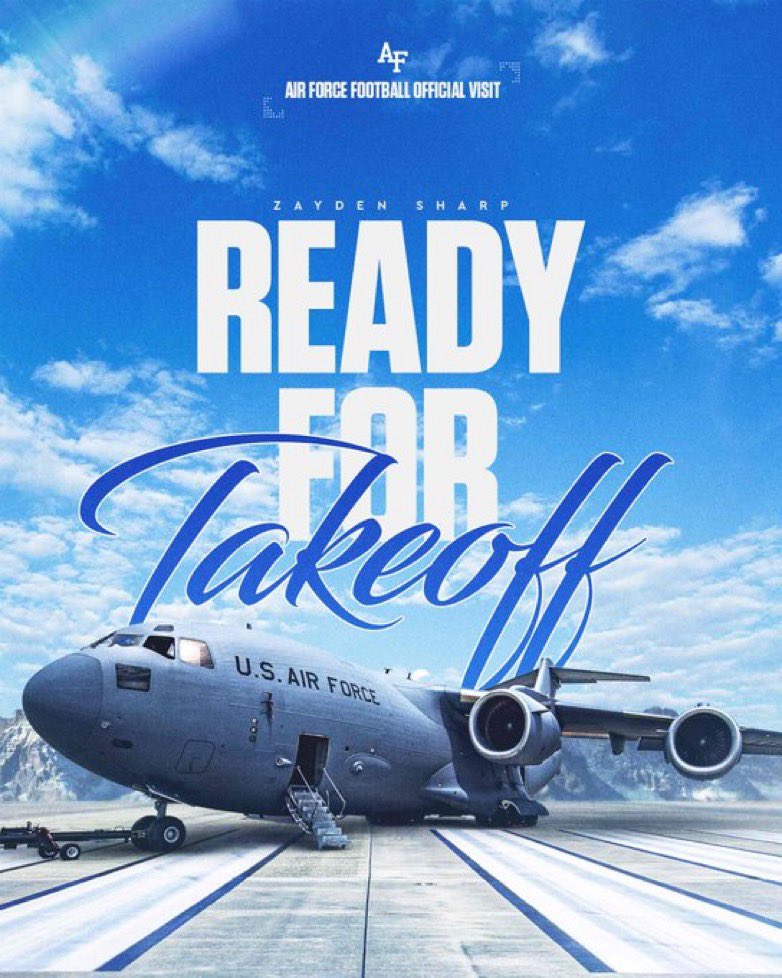 I’ll be up at <a href="/AF_Football/">Air Force Football</a> for my OV Jan. 9-12th. 
<a href="/CalhounTro30621/">Coach Troy Calhoun</a> <a href="/CoachStubbs/">Taylor Stubblefield</a> <a href="/CoachLamAF/">Ken Lamendola</a> <a href="/Coach_Thiessen/">Mike Thiessen</a> 

#BoltBotherhood