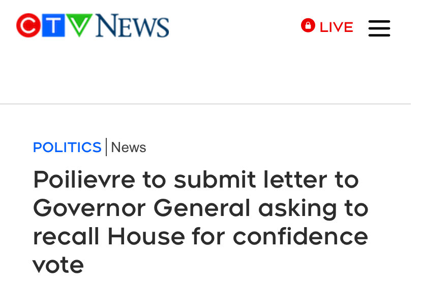 johangreg's tweet image. The Governor General doesn’t have the power or authority to recall the House.

Poilievre knows this. He’s purposely misleading Canadians. 

HE’S LYING TO YOU.