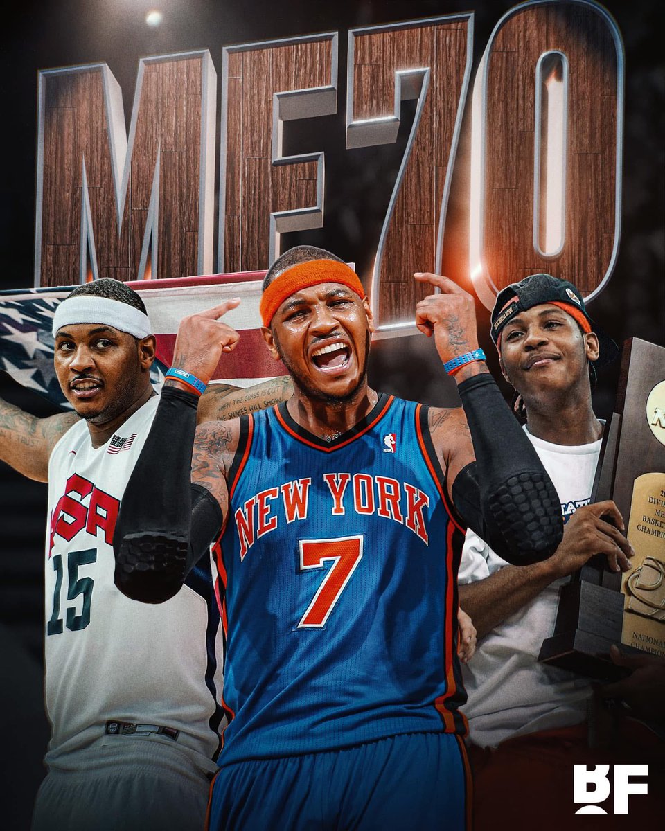Carmelo Anthony’s Hall of Fame career isn’t getting the respect it deserves 😤

🔸NCAA Champion 
🔸3x Olympics Gold Medals
🔸1x Olympic Bronze Medal
🔸1x FIBA World Cup Bronze 
🔸1x FIBA AmeriCup Championship
🔸10x NBA All-Star 
🔸6x All-NBA Team￼
🔸NBA Scoring Champion
🔸NBA
