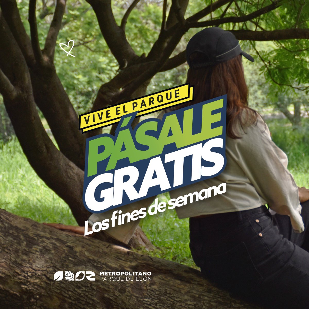 parkmetroleon's tweet photo. 🎉🌳 ¡Pásale Gratis al Parque Metropolitano! 🌳🎉
Disfruta del acceso sin costo y vive momentos inolvidables en este espacio natural. 🐾✨
Ven con tu familia, amigos y mascota, ¡te esperamos! 💚
#PásaleGratis #ViveElMetro #ElParqueEsDeTodos https://t.co/Tukq6u50EO