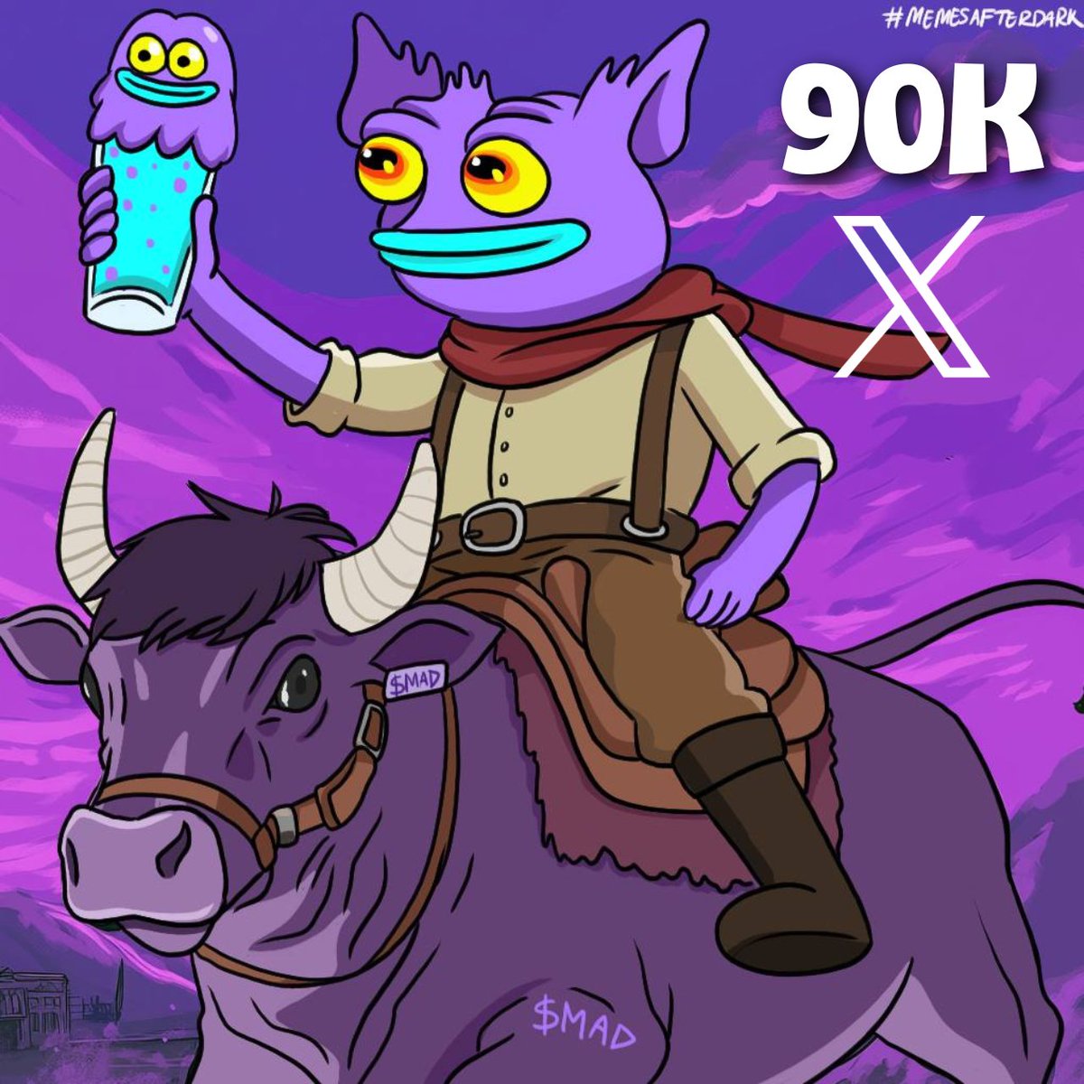 90K on X and STILL GROWING!😈

The MADness doesn’t stop here, 100K is just around the corner. Together, we’re proving why MAD Degens are the best community in the space and our social media is a reflection of that!

#madcoin #solana #MemesAfterDark