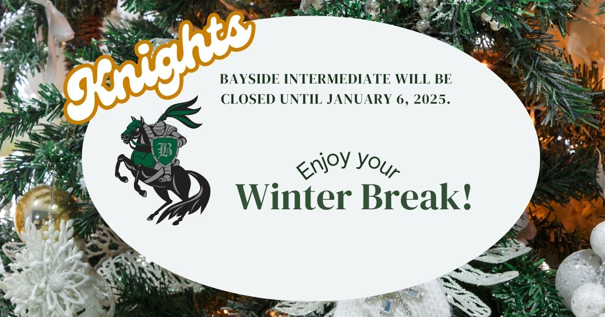 We will be on winter break until January 6th, 2025. We look forward to seeing all Knights in the new year! Wishing all of our students, staff, and families a warm and joyful holiday break. ❄️🎄✨