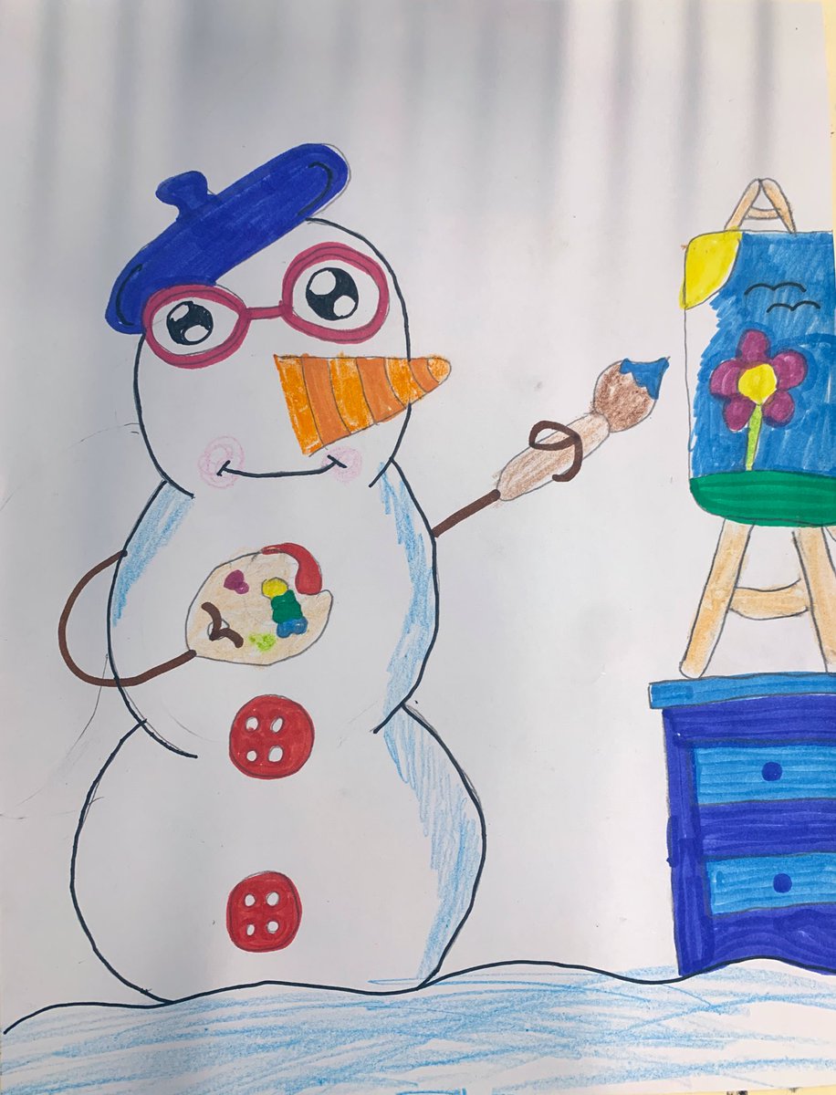 Happy Holidays from the Cullen Specials team, and art from the last few days before break. 2nd grade CD snow globes and 4th grade snowman with a fun occupation! Love this art teacher one! ❤️Hope that your winter break is full of creative joy. #artmatters <a href="/HaysCISD/">Hays CISD</a> <a href="/HaysFineArts/">Hays CISD Fine Arts</a>