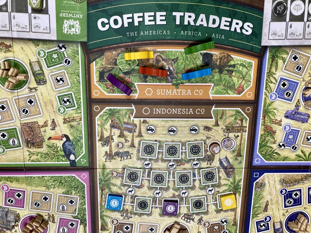 Mitch_boardgame's tweet photo. #CoffeeTraders : partie à 5 joueurs ce soir ! https://t.co/uG3mlXQSO9