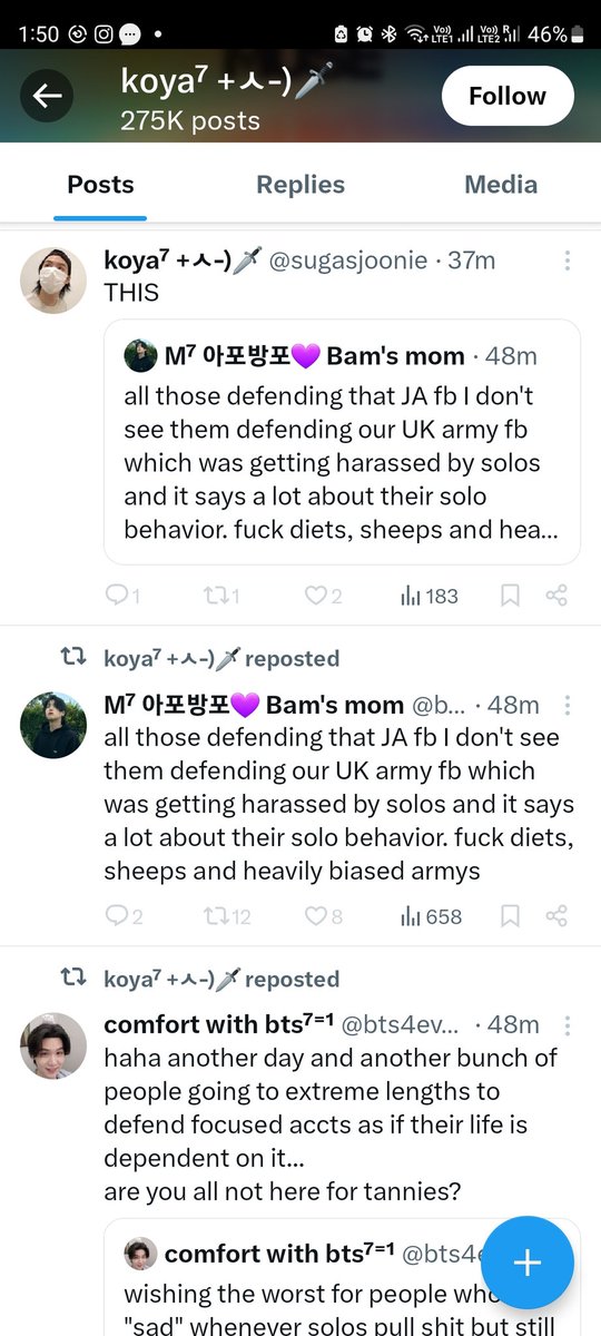 seokjinsilegirl's tweet photo. Notice how all of them have the exact same person as their pfp? But no one in this fd has the balls to speak about how yg diets are always harassing Jn fbs. God forbid someone gives them the same energy and suddenly you'll have hashtags being trended. https://t.co/qbHIcK8jTE
