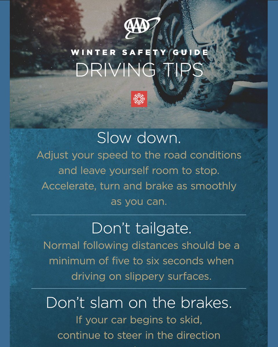 ❄️🚗 Winter weather is just starting! Mayor Giacobbe, the City Council &amp; Rahway remind you to stay safe:

    Slow down on icy roads
    Watch for black ice
    Prep your vehicle (tires, wipers)
    Leave extra space between cars

Let’s keep our roads safe this holiday season! 🌨️