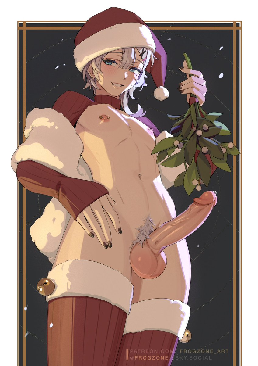 frogzone_art's tweet photo. Xmas gift to myself I drew OC Riley to spread festive cheer 🎄☃️

1 kiss = 1 femboy under someone’s tree on xmas eve https://t.co/2Rpd3WOOL2