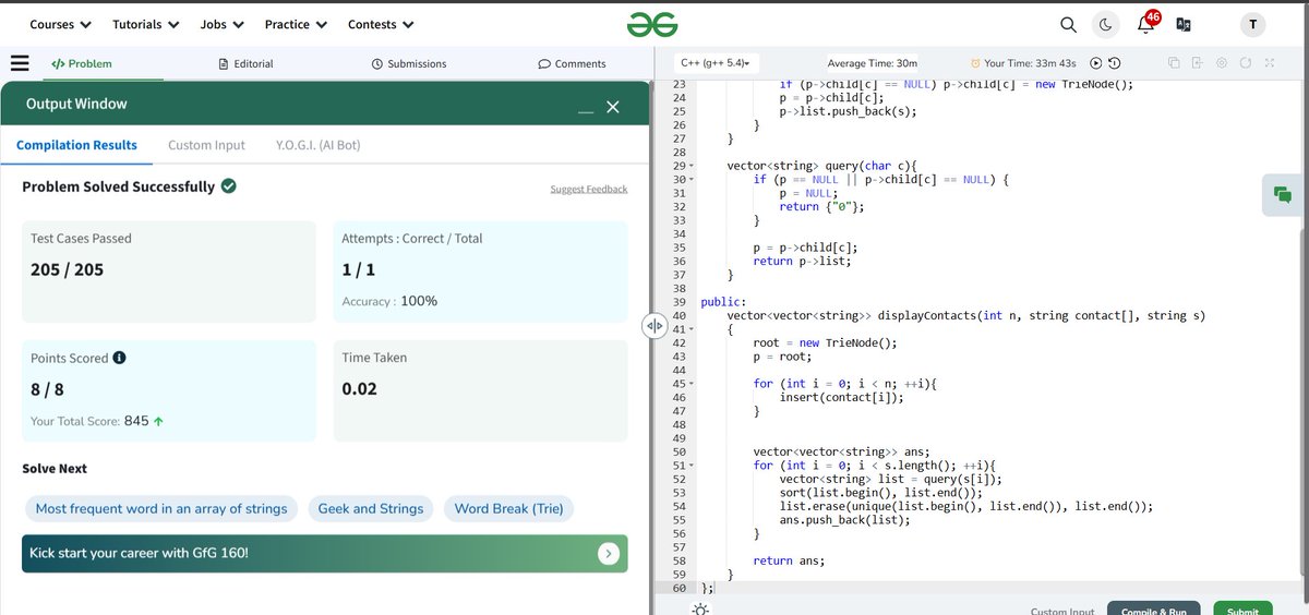 10__ishqa's tweet photo. Day 64 of #Code  Solved "Phone directory " and "Word Break" Problem in C++ #CodingJourney #CodingChallenge #coding https://t.co/Vbq8hH2o4n