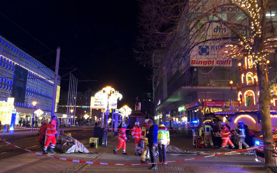 Pounceman's tweet photo. Saddening News this Christmas ! 

 At least one person was killed and several others injured on Friday after a car ploughed into a crowd of people at a Christmas market in the eastern German town of Magdeburg, in what local officials are describing as a terror attack. https://t.co/ZOiFvKYl9E