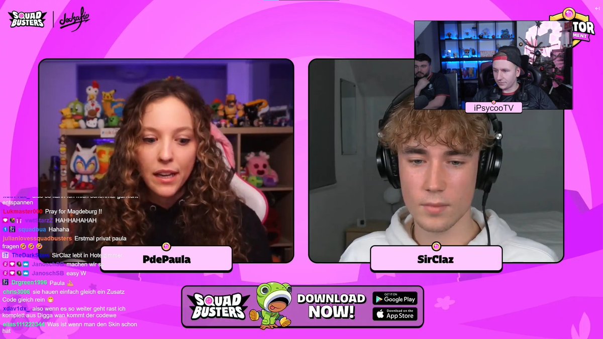 Unser liebster Streamer <a href="/i_psycoo/">iPsycooTV</a> castet live das erste offizielle <a href="/SquadBustersx/">Squad Busters</a> Turnier. Schaut gerne auf twitch.tv/ipsycootv vorbei und staubt dabei alle 15 Minuten verschiedene Ingame-Belohnungen ab.

#squadbusters #eSports #dedsafio
