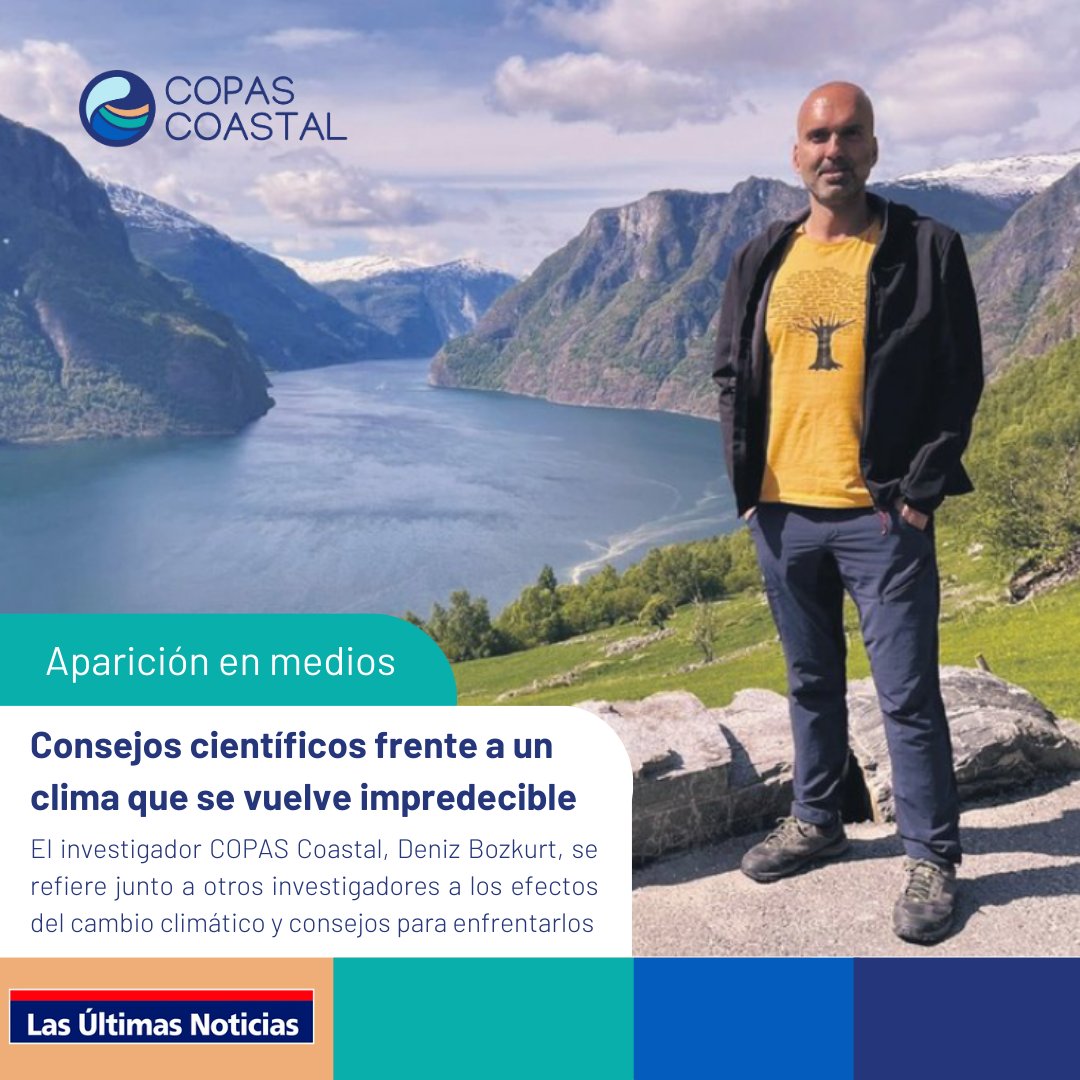 📰🌎 Deniz Bozkurt, investigador de nuestro centro, fue entrevistado junto a otros por el diario Las Últimas Noticias, refiriéndose a los efectos del cambio climático y ofreciendo consejos desde una perspectiva científica para actuar frente a ellos...👇