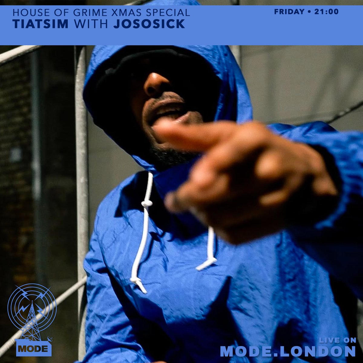 .<a href="/TiATSiM/">TiATSiM</a> up next with christmas special joined by <a href="/Jammz/">Yardileiro</a> <a href="/kwingblackcrown/">100K-WING | BLACKCROWN</a> <a href="/JusRival/">Jus Rival</a> <a href="/JoSoSick/">JoSoSick</a> <a href="/ArdMusicUpdates/">aRD</a> <a href="/RudeboyGHS/">GHS</a> until 11pm

Mode.London