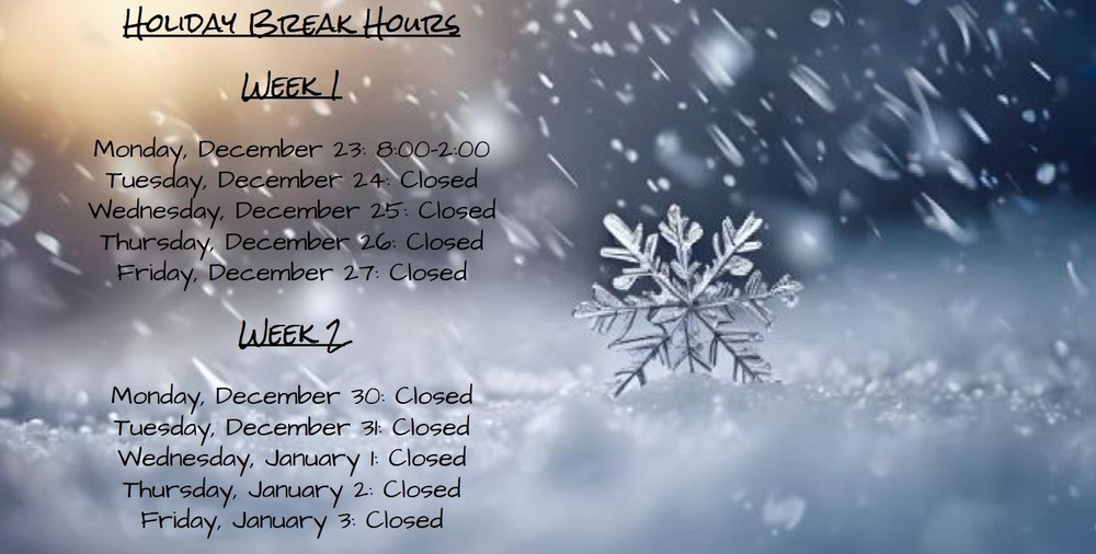 CHSSHuskies's tweet photo. Main Office Winter Break Hours https://t.co/yWsrWJJjyM https://t.co/neCuXCONum