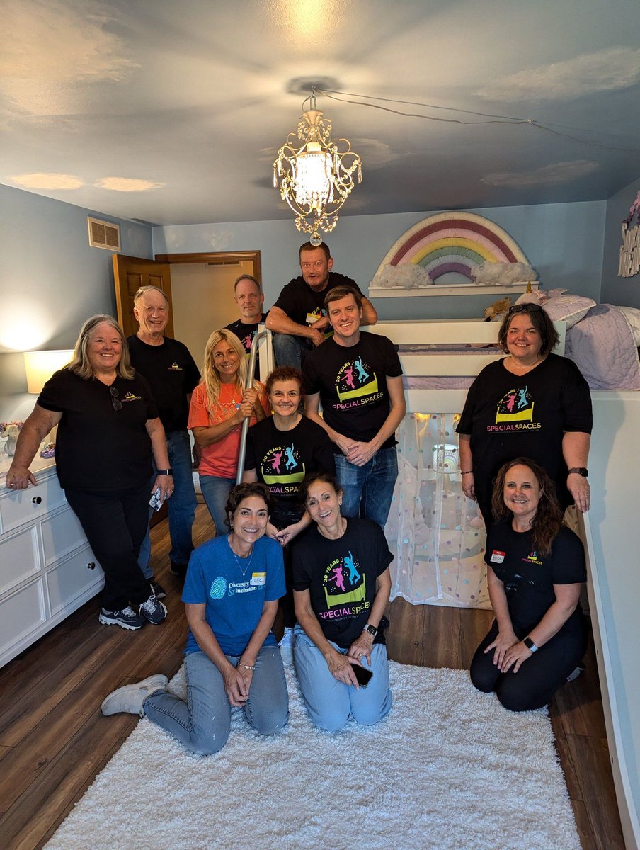 A rainbow fort, slide, books, frilly frocks to dress up in + a few unicorns for good luck = a truly magical space!! 🌈🦄🪻 #Thankyou to the #Beecher Family for sponsoring Vada's makeover &amp; to the creative #volunteerteam at #SpecialSpaces #Buffalo for creating her dream bedroom.